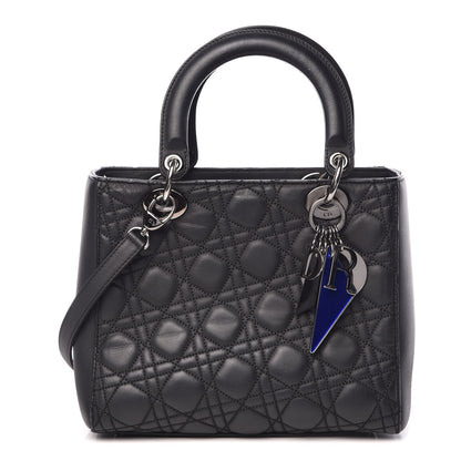 Christian Dior Calfskin Cannage Medium Anselm Reyle Lady Dior Black 1 of 11