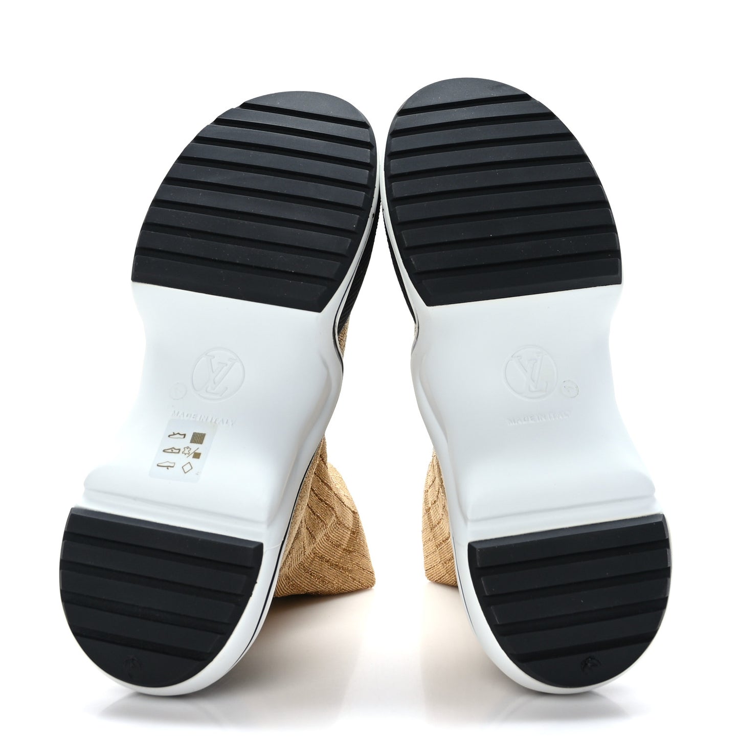 Glitter Stretch Textile Monogram LV Archlight Sneaker Boots 37.5 Gold Black