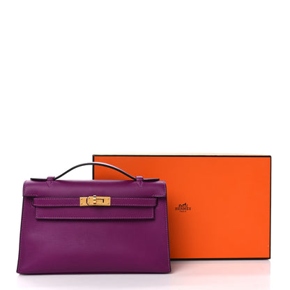 Hermes Swift Kelly Pochette Clutch Anemone 13 of 13