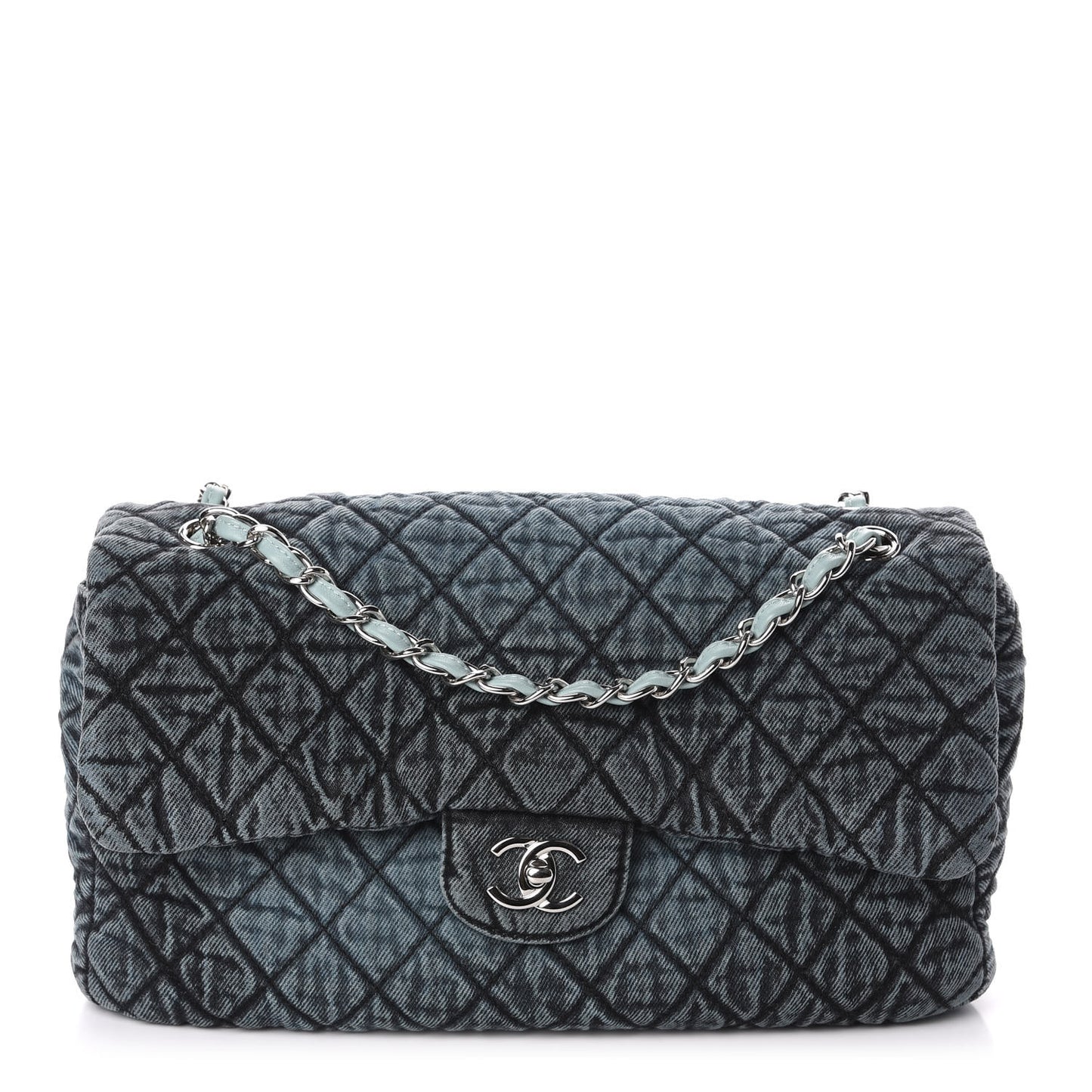 Denim Quilted Denimpression Flap Green Blue