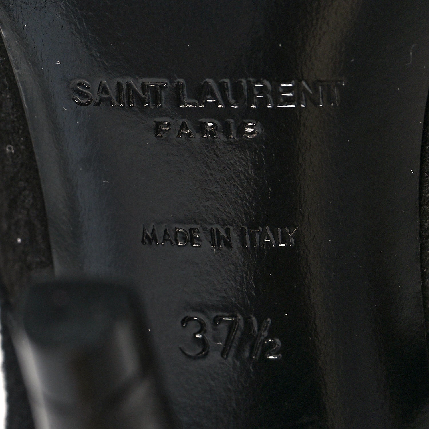 Saint Laurent Suede Kiki Lace-Up Ankle Boot 37.5 Black 8 of 11