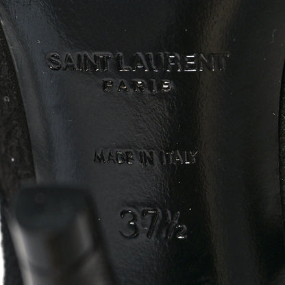 Saint Laurent Suede Kiki Lace-Up Ankle Boot 37.5 Black 8 of 11
