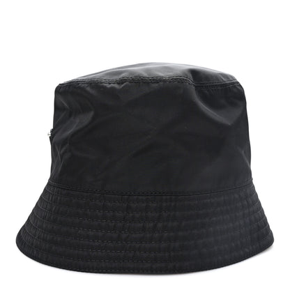 Prada Re-Nylon Metal Triangle Logo Womens Bucket Hat L Black 4 of 9