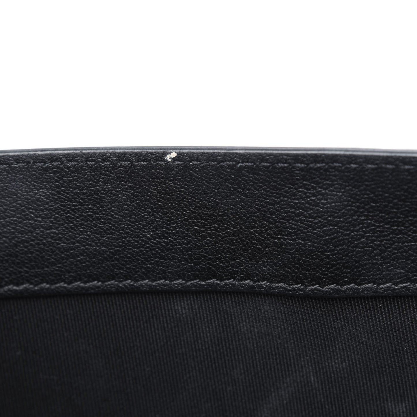 Goatskin Quilted Large CC Box Flap Black