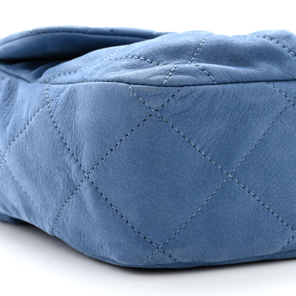 Chanel Iridescent Calfskin Large Chic Quilt Flap Blue 9 of 11