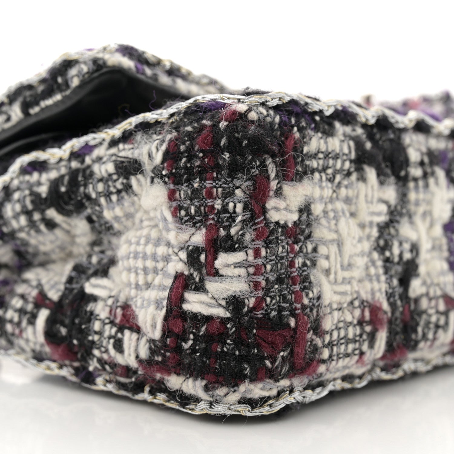 Chanel Tweed Quilted Mini Rectangular Flap Black White Multicolor 9 of 10