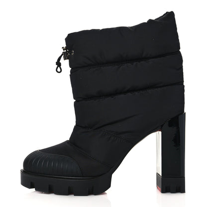 Christian Louboutin Fabric Oriona Lug 100 Boots 38.5 Black 1 of 7