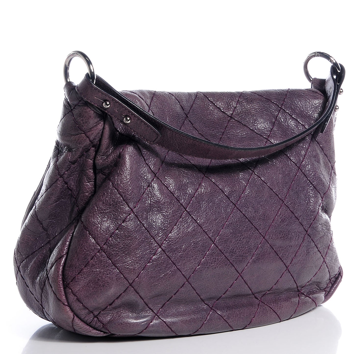 Glazed Calfskin On The Road XL Flap Purple