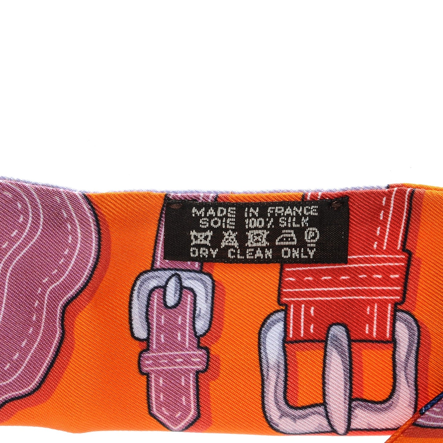Silk Harnais Des Presidents Twilly Orange Violet Rose