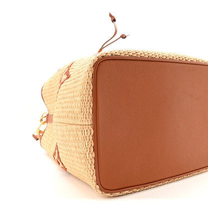 Louis Vuitton Raffia Calfskin Monogram Neonoe MM Tan 7 of 8