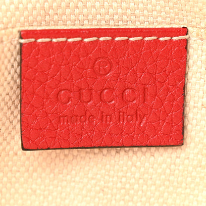 Gucci Pebbled Calfskin Small Soho Disco Bag Tabasco Red 6 of 14