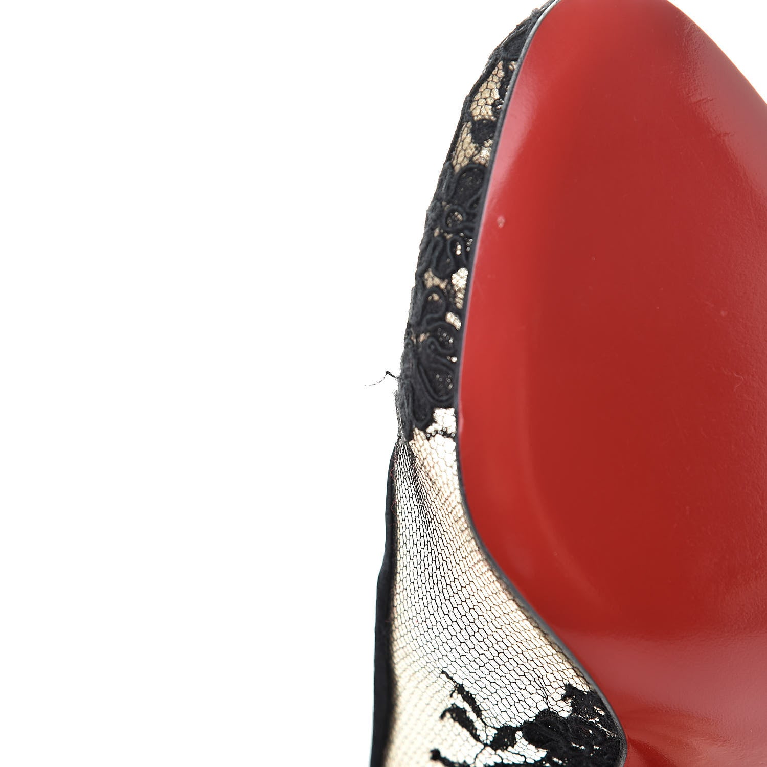 Christian Louboutin Crepe Satin Lace Paola 100 Pumps 39 Black 9 of 10