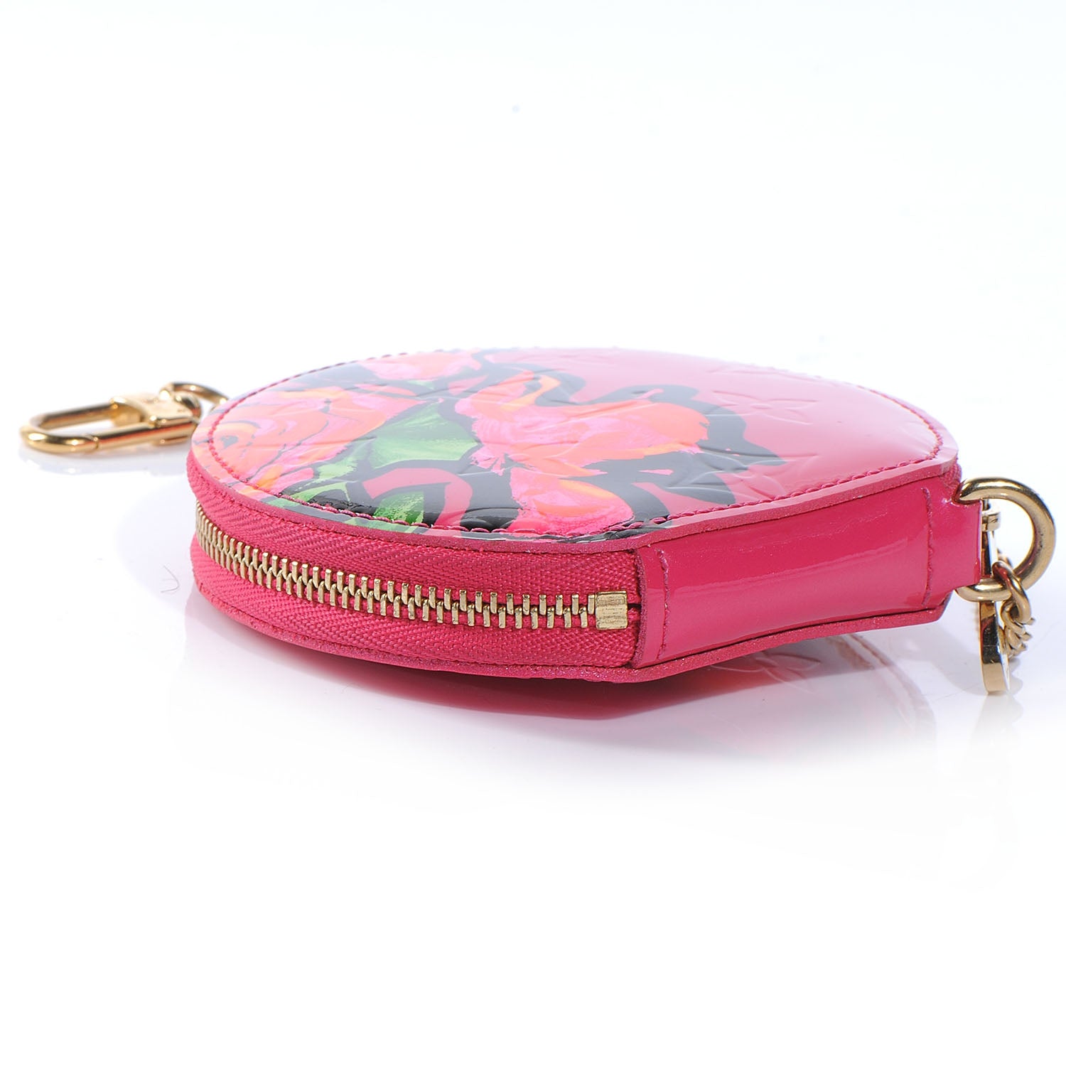 Louis Vuitton Vernis Roses Chapeau Coin Purse Rose Pop 4 of 7