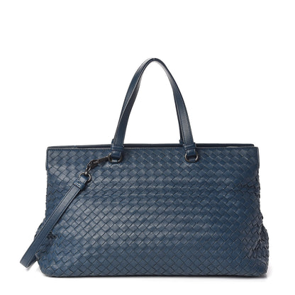 Bottega Veneta Nappa Intrecciato Large Top Handle Tote Denim 1 of 12