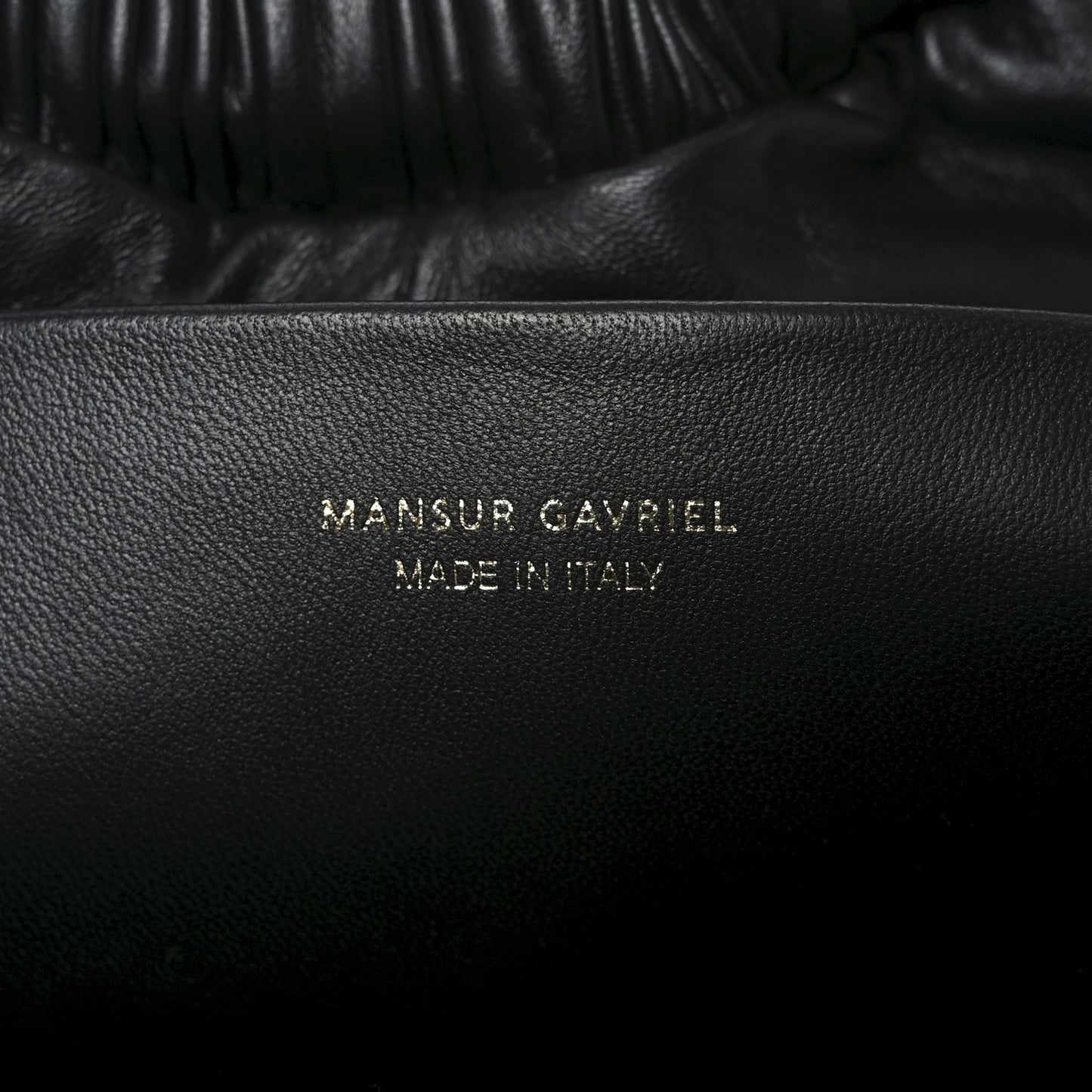 Lambskin Pleated Cloud Oversized Clutch Black