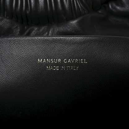 Mansur Gavriel Lambskin Pleated Cloud Oversized Clutch Black 6 of 9