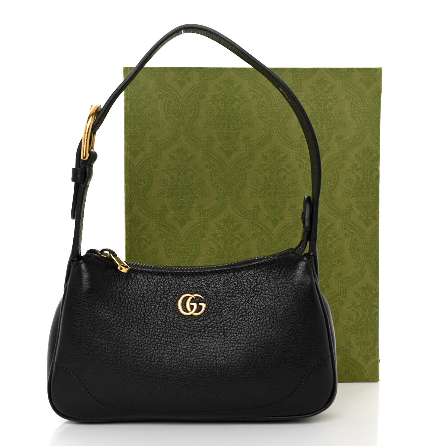 Goatskin Mini Aphrodite Shoulder Bag Black