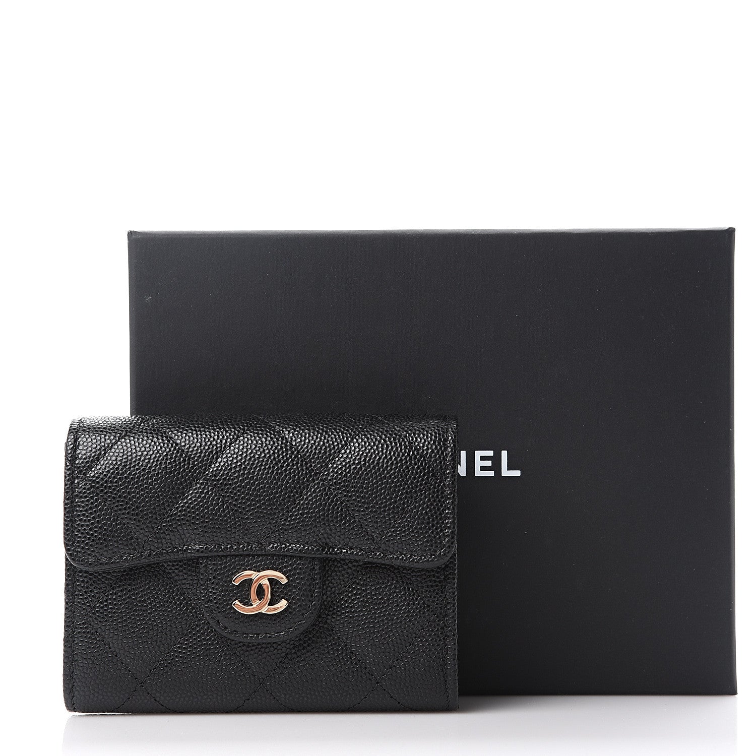 Chanel Caviar Quilted Flap Card Holder Wallet Black 8 of 8