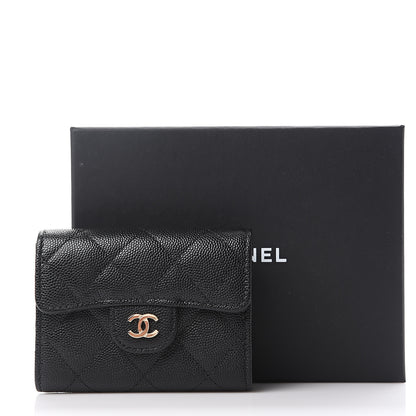 Chanel Caviar Quilted Flap Card Holder Wallet Black 8 of 8