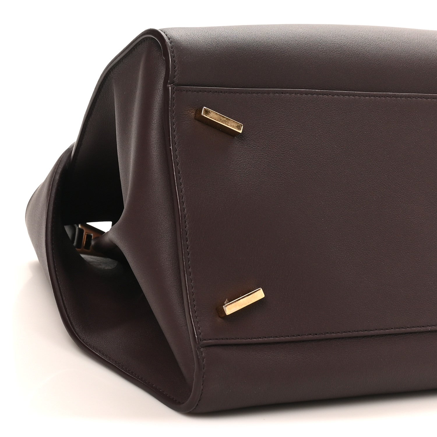 Salvatore Ferragamo Calfskin Large Hug Soft Bicolor Shoulder Bag Oxblood 9 of 10