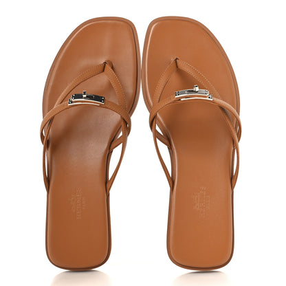 Hermes Calfskin Miss Sandals 38 Naturel 2 of 9