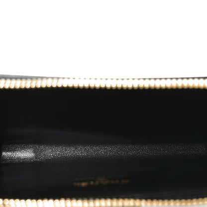 Chanel Calfskin Crocodile Embossed Crococo Zipped Card Holder Black 5 of 8