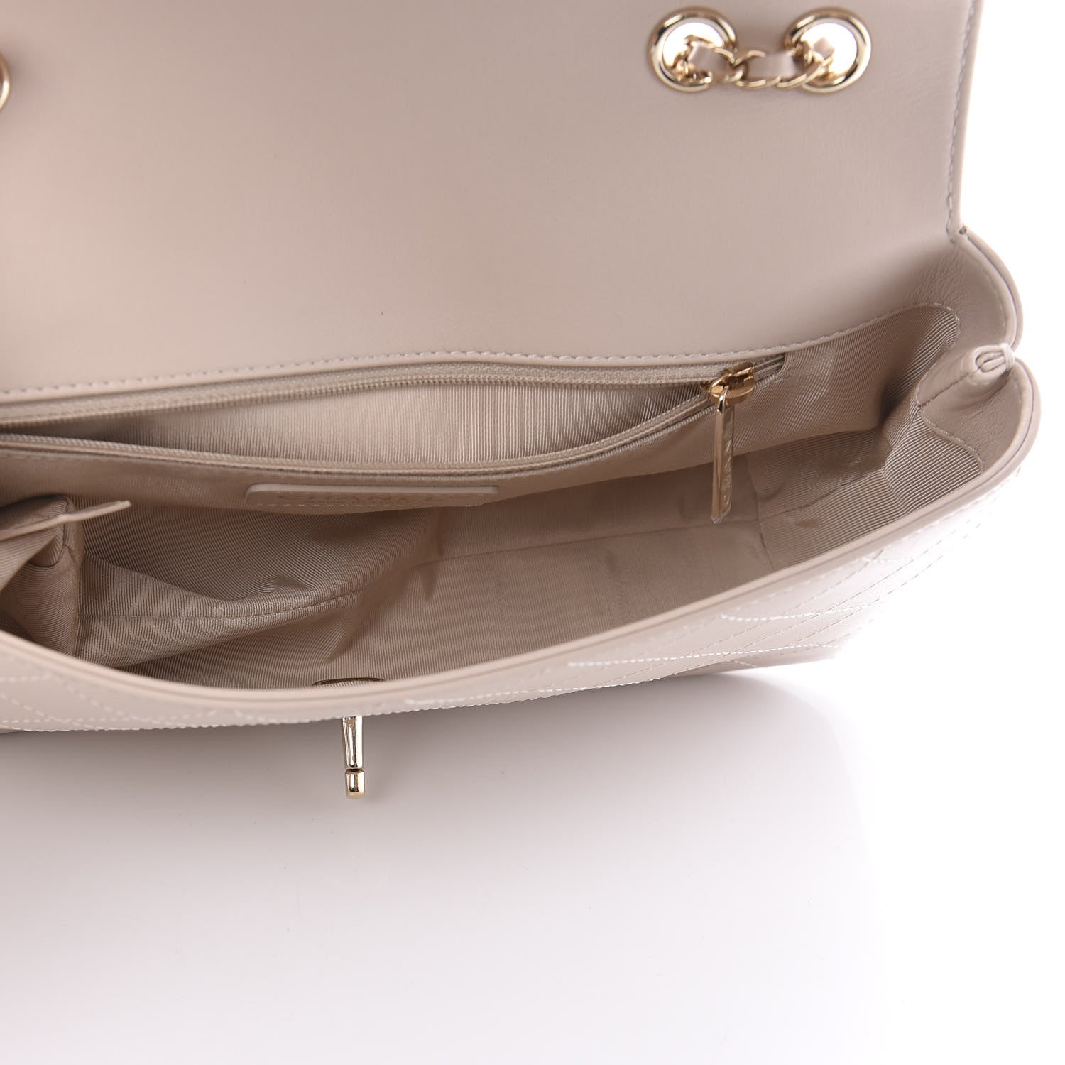 Chanel Calfskin Stitched Medium Covered CC Flap Bag Light Pink 6 of 12