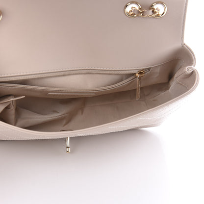 Chanel Calfskin Stitched Medium Covered CC Flap Bag Light Pink 6 of 12