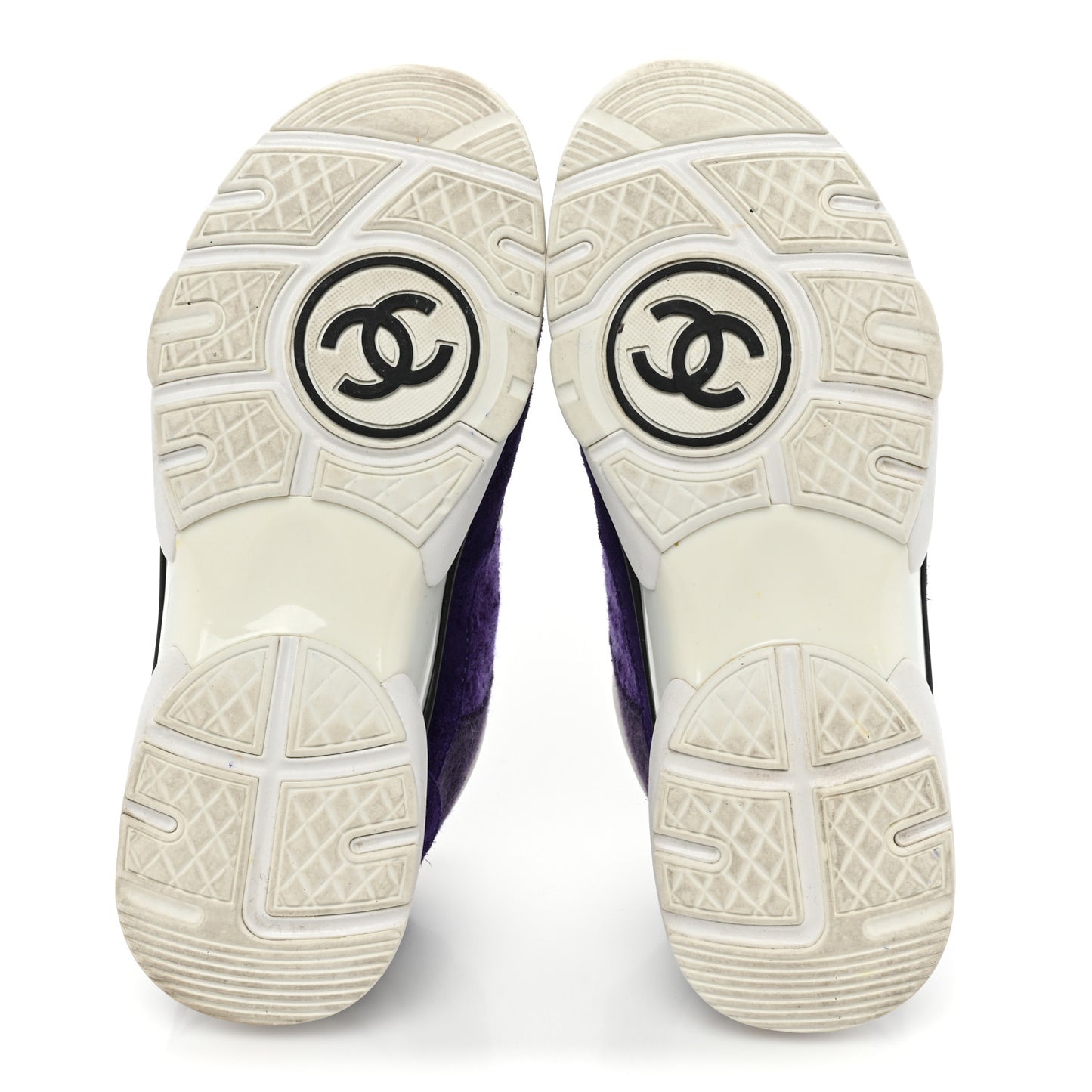 Suede Tweed Felt CC Sneakers 37 Purple