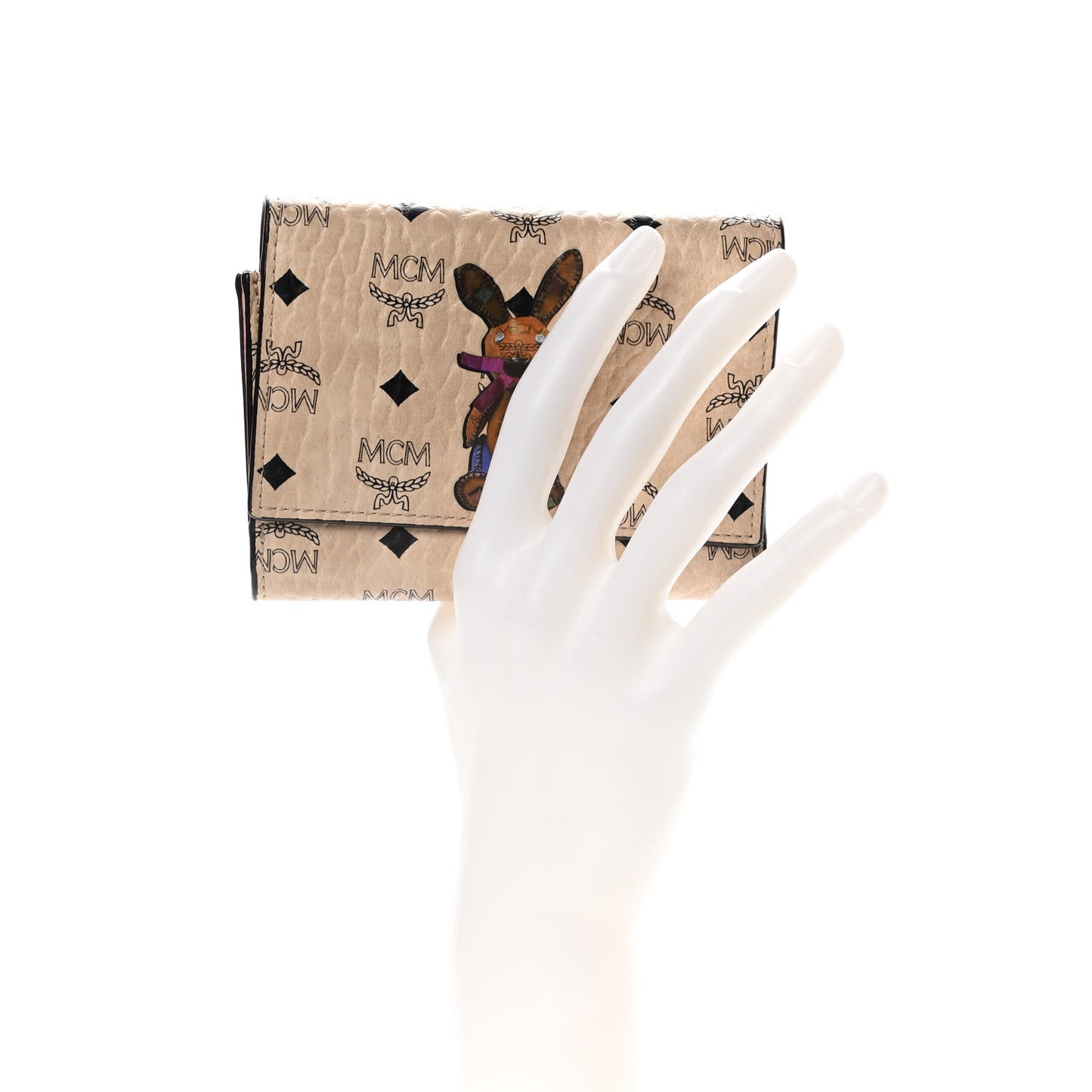 Visetos Rabbit Tri-Fold Wallet Beige