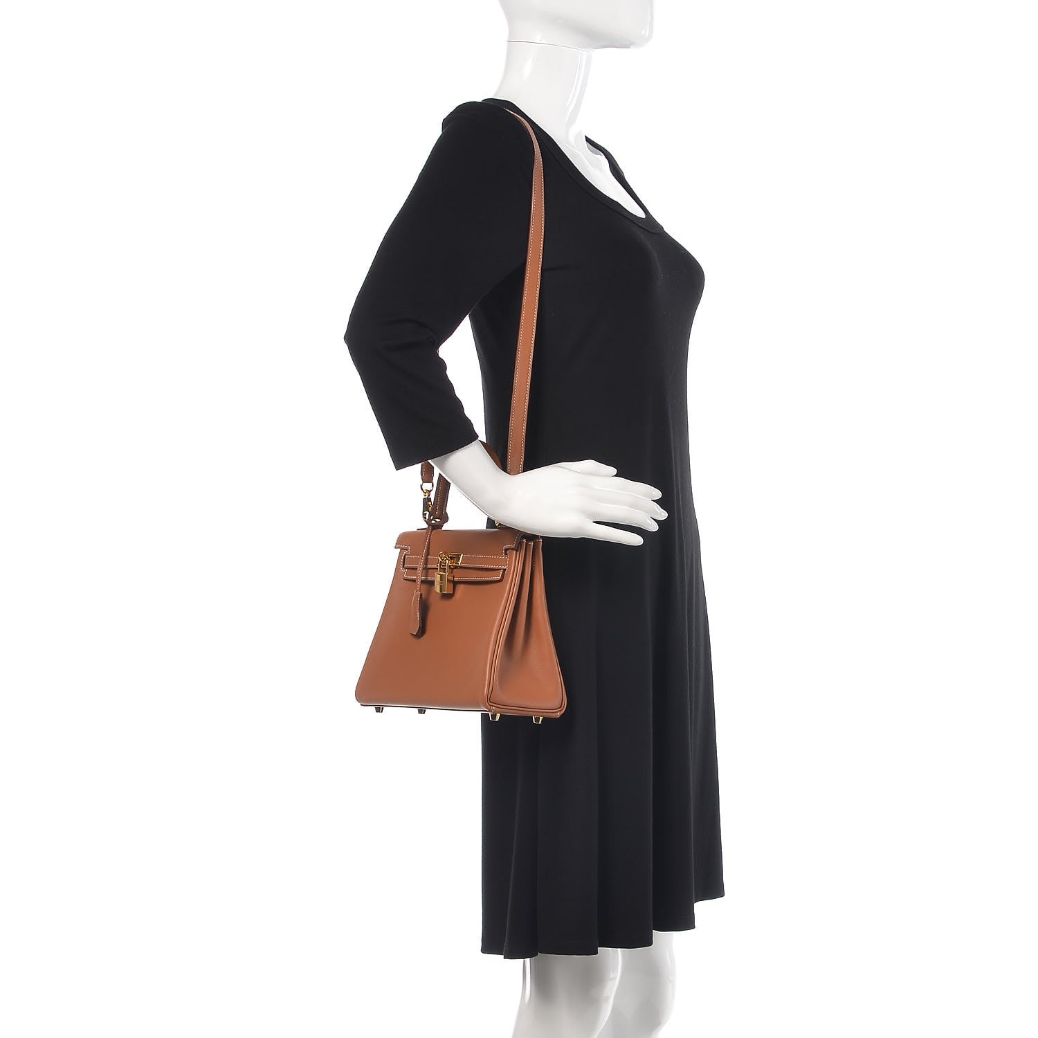 Hermes Swift Kelly Retourne 25 Gold 3 of 37