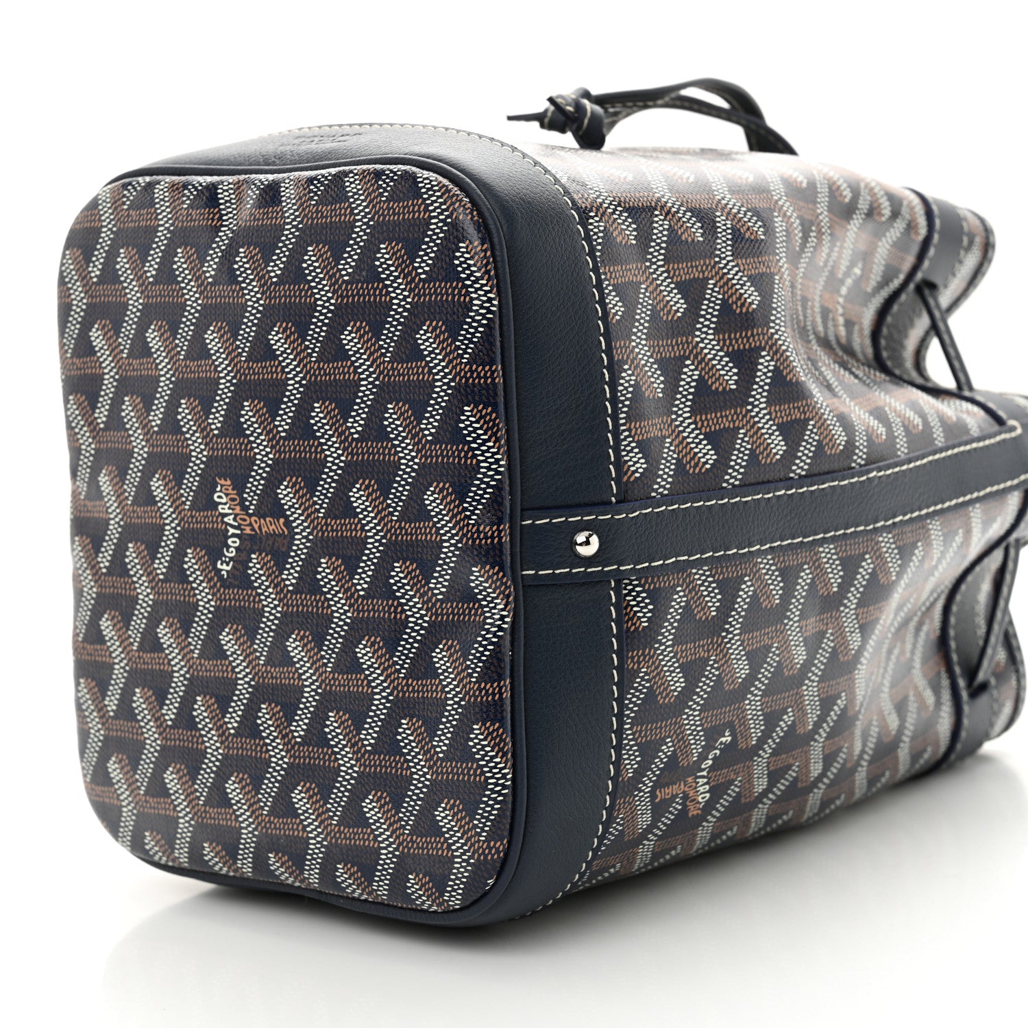 Goyard Goyardine Petit Flot Bucket Bag PM Navy 9 of 9