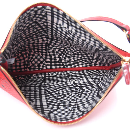 MCM Visetos Liz Shopper Tote Pouch Ruby Red 5 of 8