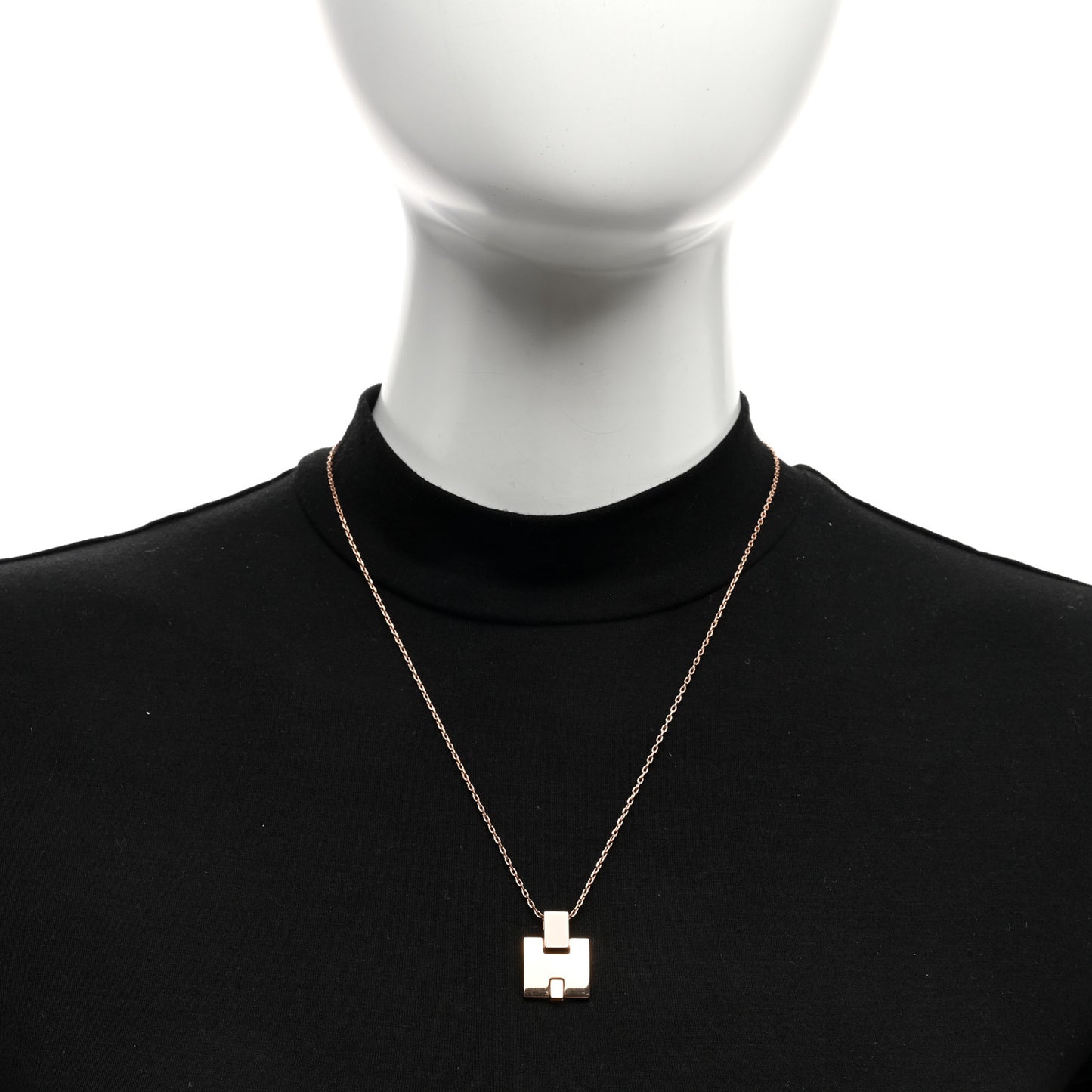 Gold Plated Lacquered Eileen Pendant Necklace Rose Dragee