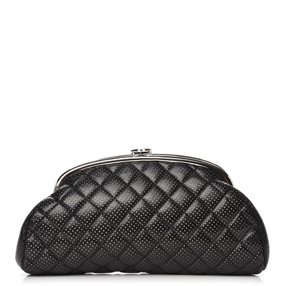 Chanel Lambskin Perforated Timeless Clutch Black 1 of 10