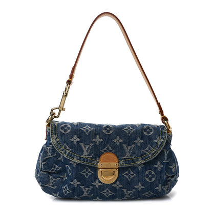 Louis Vuitton Monogram Denim Mini Pleaty Blue 1 of 10