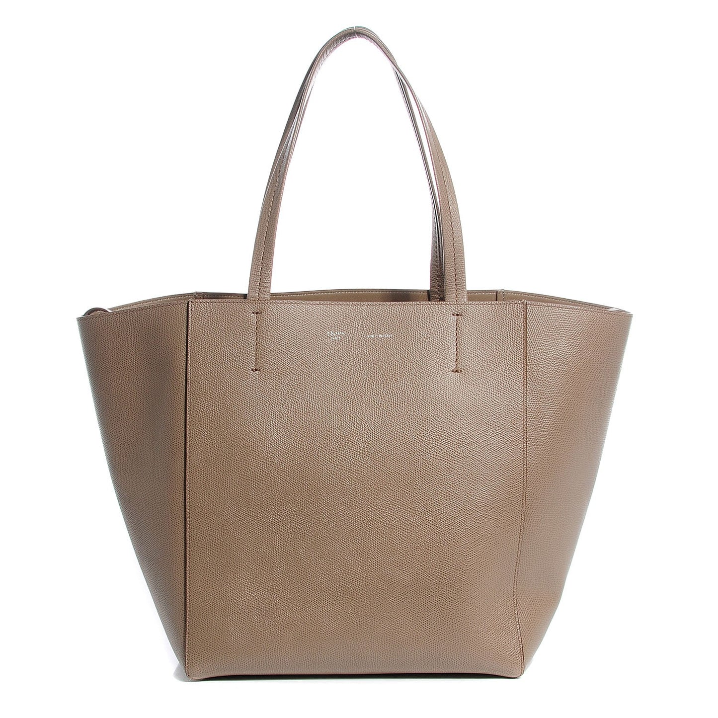 Grained Calfskin Small Horizontal Cabas Phantom Taupe