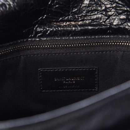 Saint Laurent Crinkled Calfskin Matelasse Medium Niki Chain Satchel Black 6 of 9