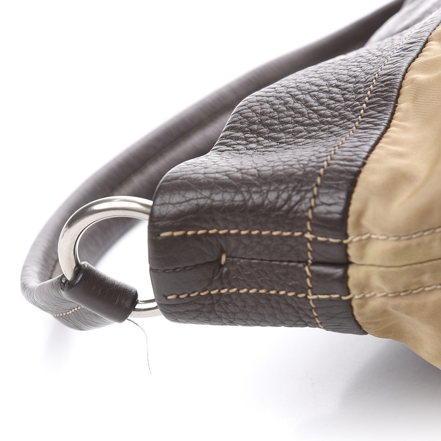 Nylon Tessuto Vitello Daino Hobo Cammello Caffe