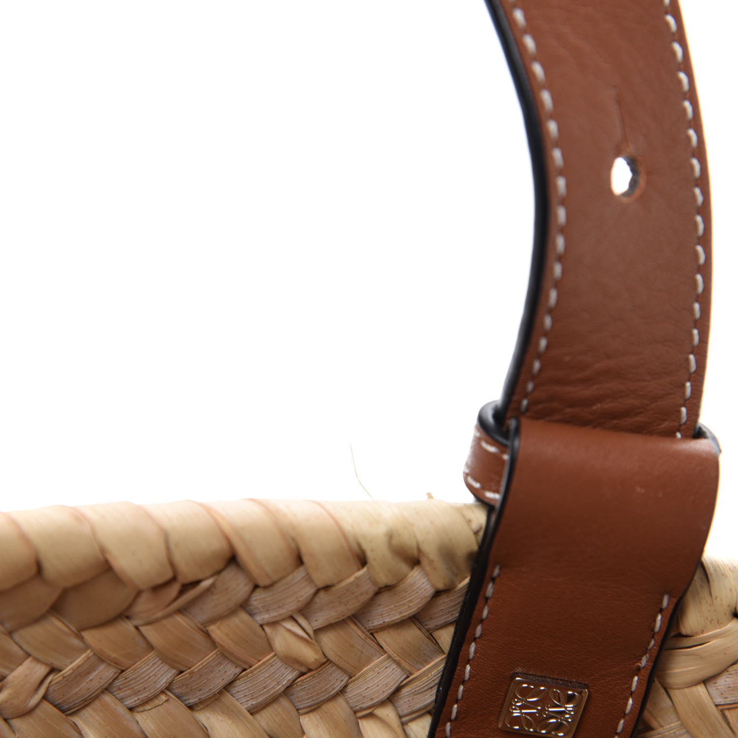 Loewe Raffia Basket Tote Bag Natural Tan 10 of 12
