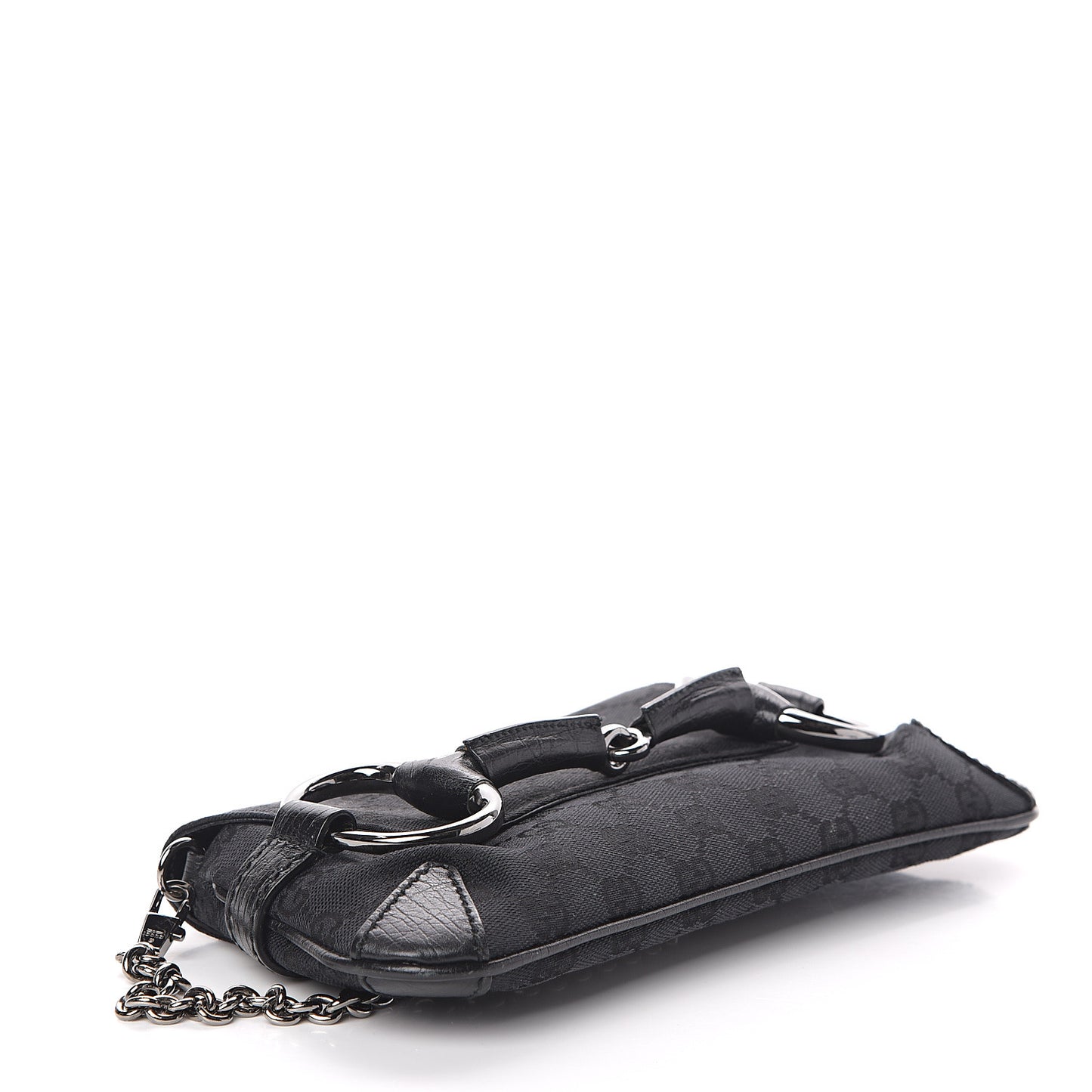 Monogram Horsebit Chain Clutch Black