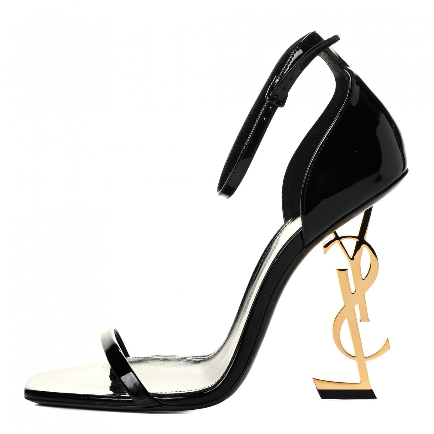 Patent Calfskin Opyum Sandals 38.5 Black