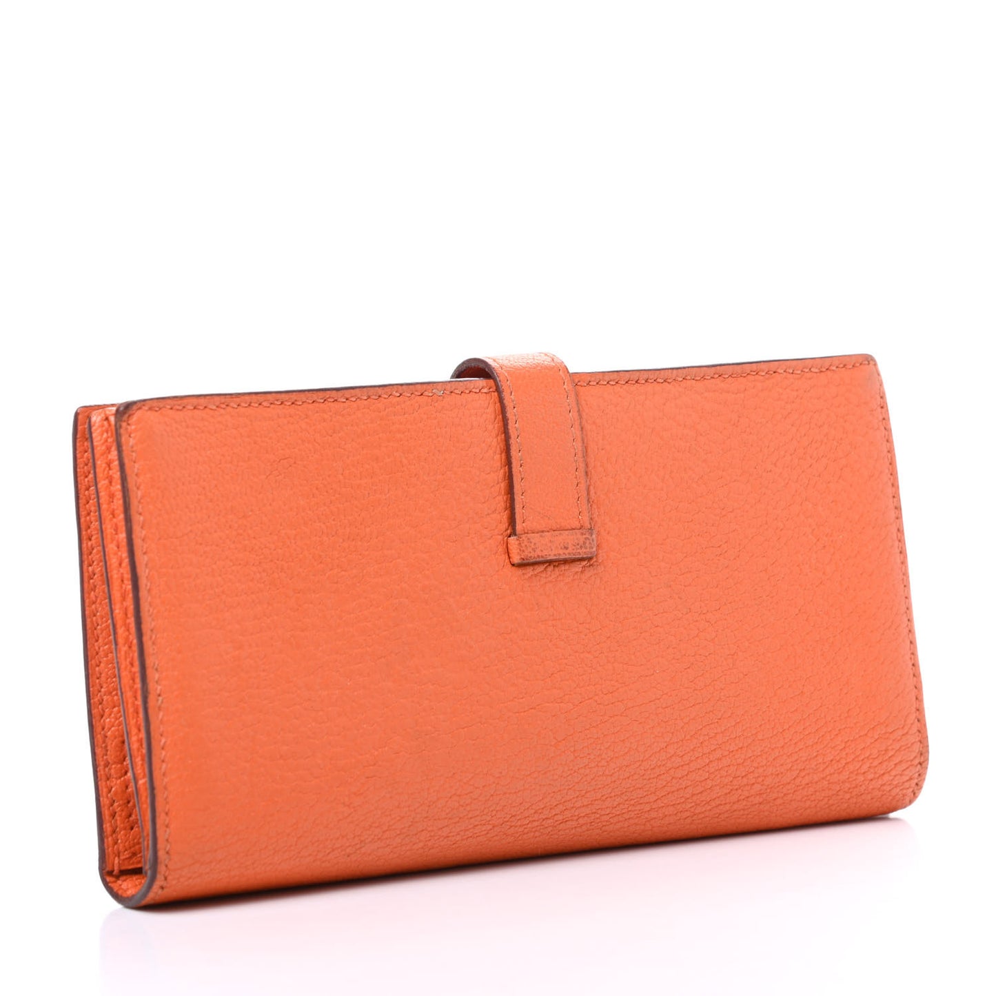 Chevre Mysore Bearn Gusset Wallet Orange