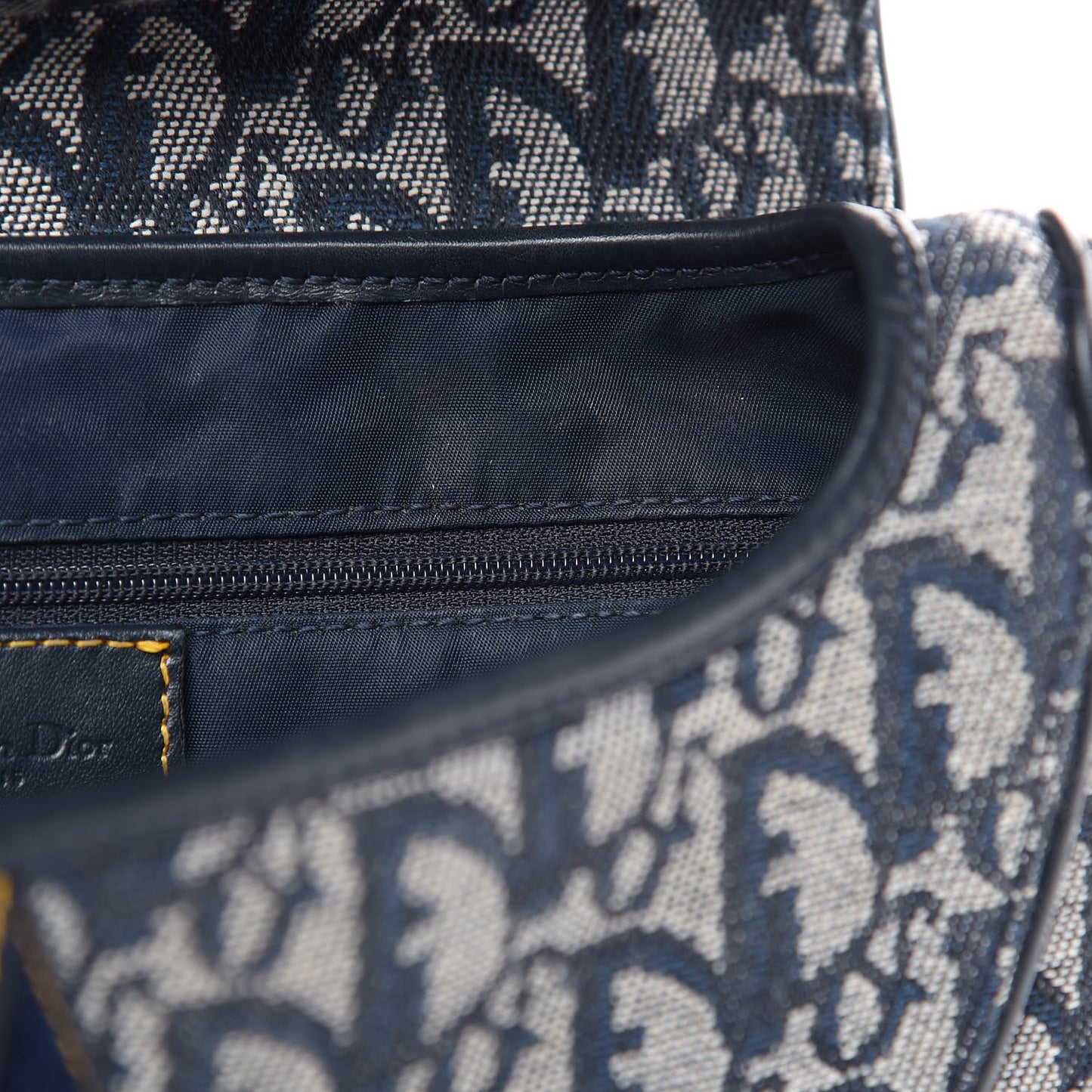 Monogram Double Saddle Bag Navy Blue