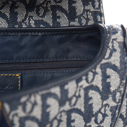 Christian Dior Monogram Double Saddle Bag Navy Blue 11 of 13