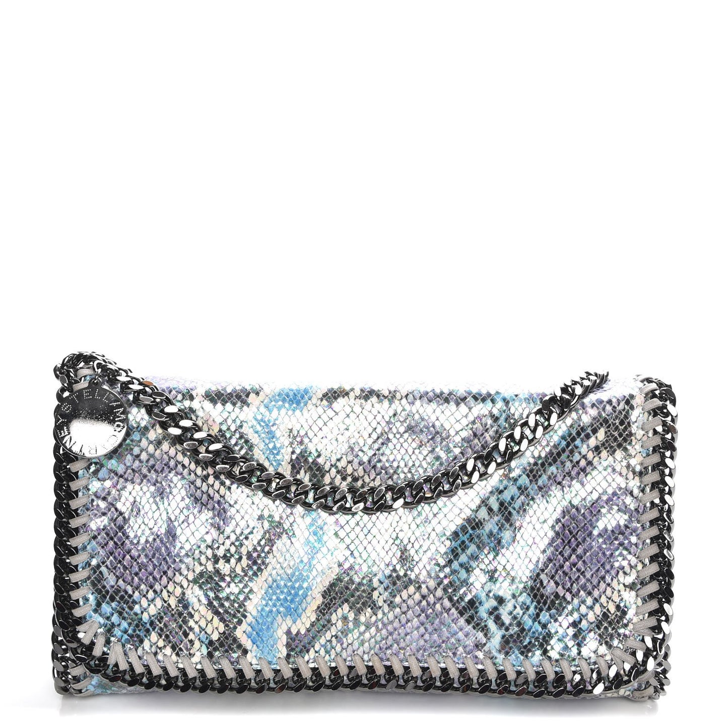 Python Oleografic Falabella Clutch Navy