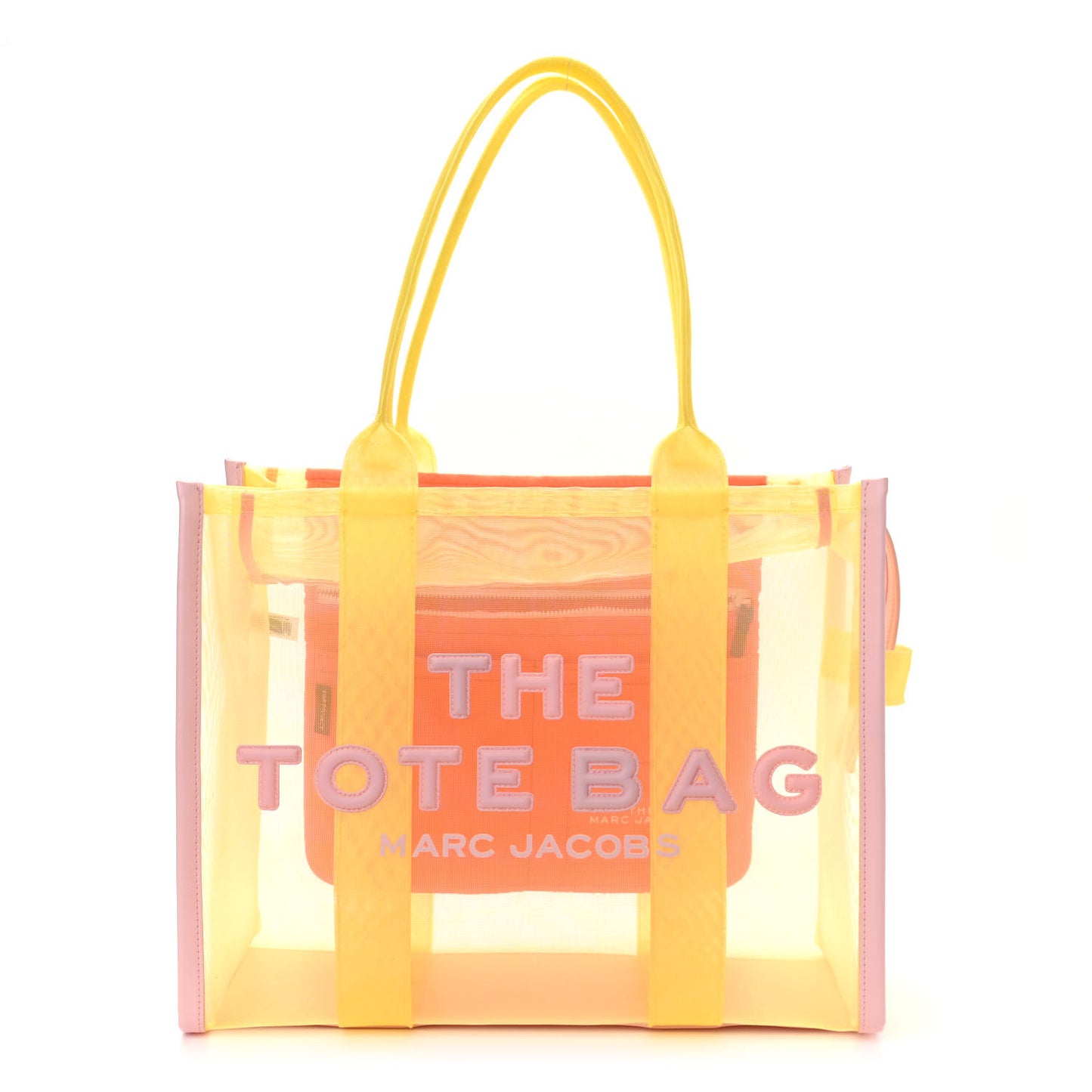 Nylon The Mesh Large Tote Bag Yellow Multicolor