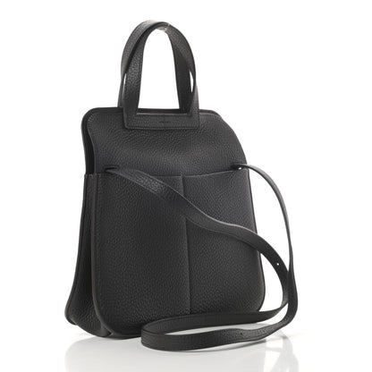 Hermes Taurillon Clemence Halzan 25 Black 5 of 13