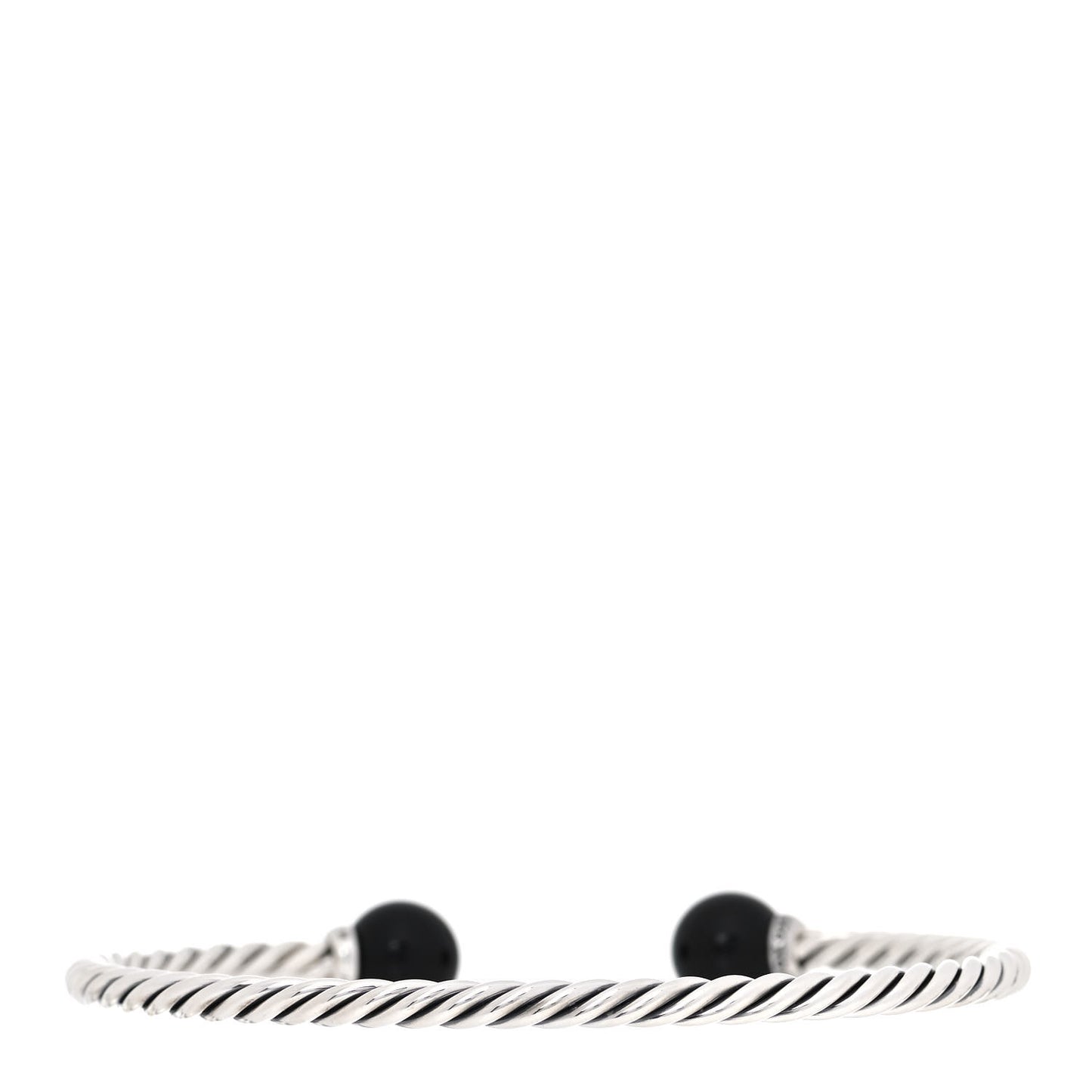 Sterling Silver Diamond Onyx 9mm Solari Bracelet