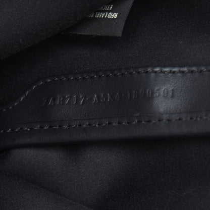 Fendi Glazed Fabric Vitello Century FF 1974 Stamp Patch Mini Peekaboo Defender Cover Mogano Panna Black 7 of 7